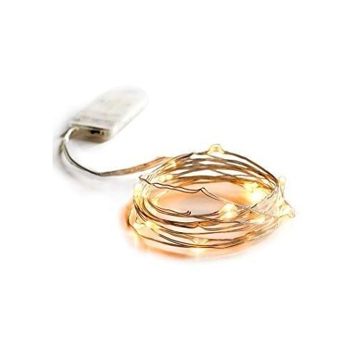 LED Strings Lights - Warm Light on Silver Wire #01LISTWA - 2 Meters Long with 20 Lights - Each 