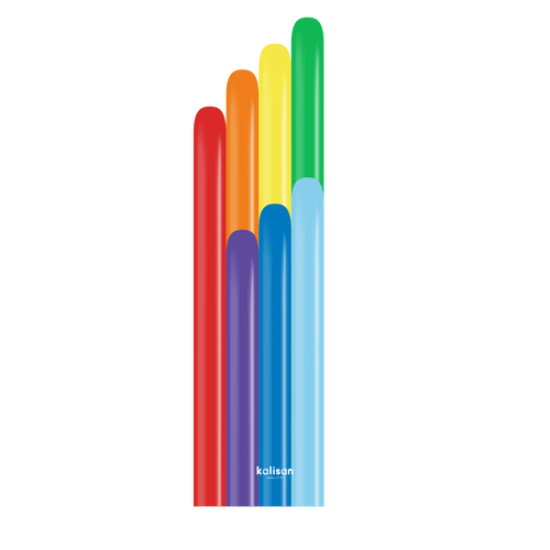 160M Standard Rainbow Assortment Kalisan Plain Latex #10123091 - Pack of 100