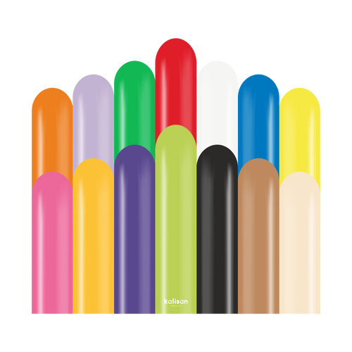 260M Standard Assorted Kalisan Plain Latex #10223111 - Pack of 100