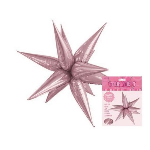 70cm Shape Foil Starburst Light Pink Air Fill ONLY #1042873 - Each (Pkgd.) TEMPORARILY UNAVAILABLE