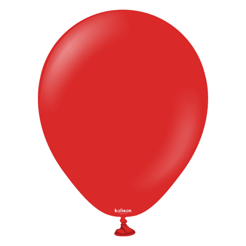 12cm Standard Red Kalisan Plain Latex Balloons #10523131 - Pack of 100