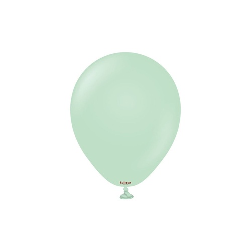 12cm Macaron Green Kalisan Plain Latex Balloons #10530041 - Pack of 100
