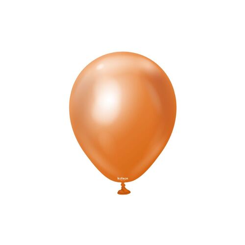 12cm Mirror Copper Kalisan Plain Latex Balloons #10550081 - Pack of 100