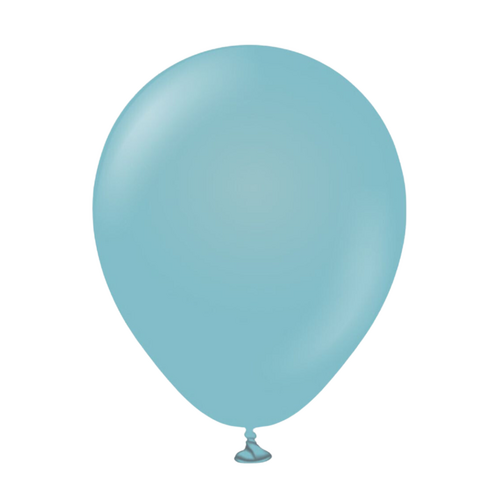 12cm Retro Blue Glass Kalisan Plain Latex Balloons #10580041 - Pack of 100 