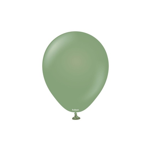 12cm Retro Eucalyptus Kalisan Plain Latex Balloons #10580081 - Pack of 100