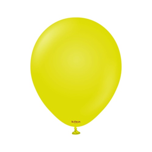 30cm Standard Lime Green Kalisan Plain Latex Balloons #11223241 - Pack of 100