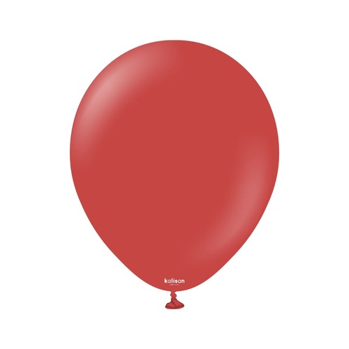 30cm Standard Deep Red Kalisan Plain Latex Balloons #11223521 - Pack of 100