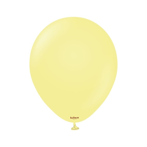 30cm Macaron Yellow Kalisan Plain Latex Balloons #11230051 - Pack of 100