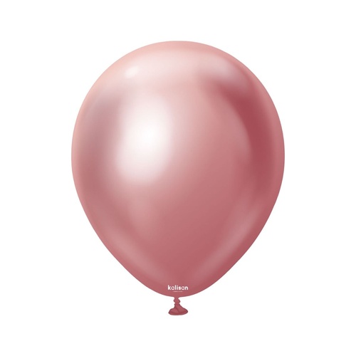 30cm Mirror Pink Kalisan Plain Latex Balloons #11250032 - Pack of 50