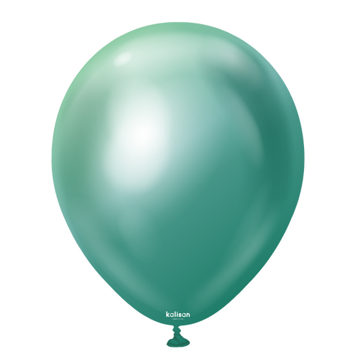 30cm Mirror Green Kalisan Plain Latex Balloons #11250062 - Pack of 50