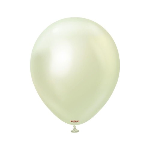 30cm Mirror Green Gold Kalisan Plain Latex Balloons #11250122 - Pack of 50