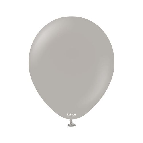 46cm Standard Grey Kalisan Plain Latex Balloons #11823350 - Pack of 25 