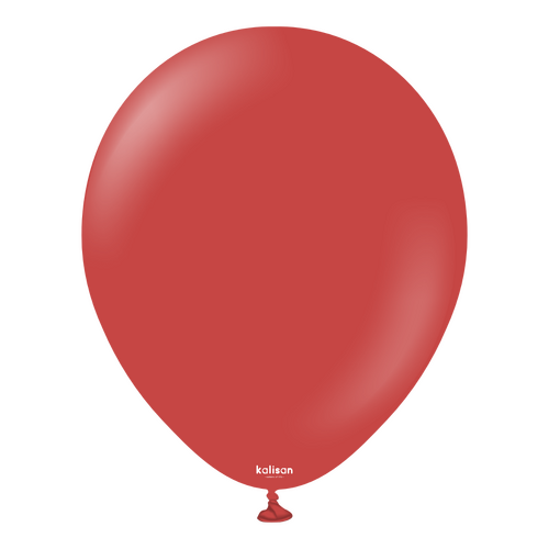 46cm Standard Deep Red Kalisan Plain Latex Balloons #11823520 - Pack of 25