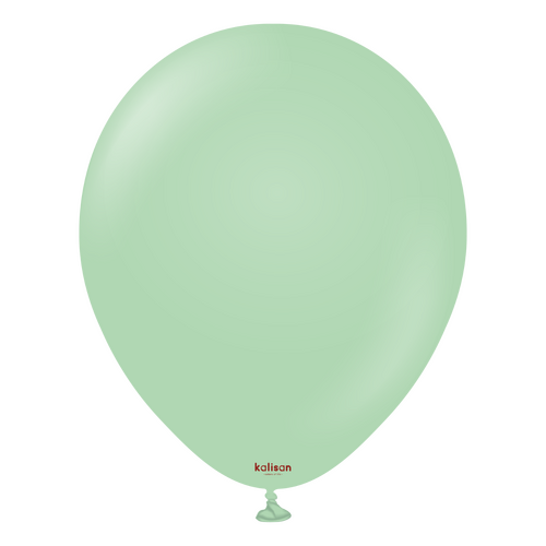 46cm Macaron Green Kalisan Plain Latex Balloons #11830040 - Pack of 25