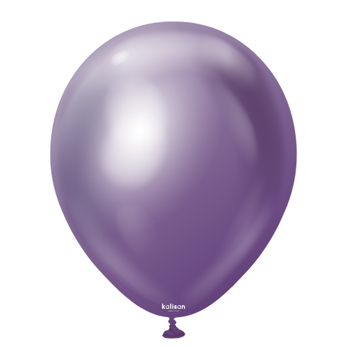 46cm Mirror Violet Kalisan Plain Latex Balloons #11850040 - Pack of 25