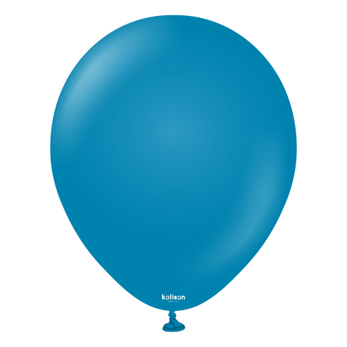 46cm Retro Deep Blue Kalisan Plain Latex Balloons #11880030 - Pack of 25