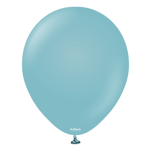 46cm Retro Blue Glass Kalisan Plain Latex Balloons #11880040 - Pack of 25