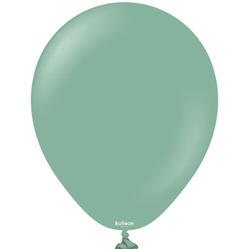 46cm Retro Sage Green Kalisan Plain Latex Balloons #11880060 - Pack of 25 
