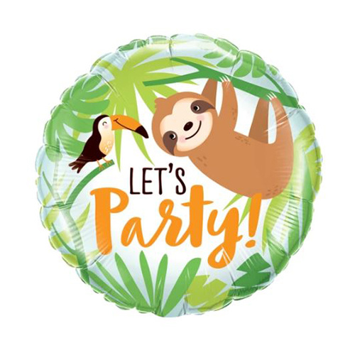 45cm Let's Party Toucan & Sloth Foil Balloon #12259 - Each (Pkgd.)