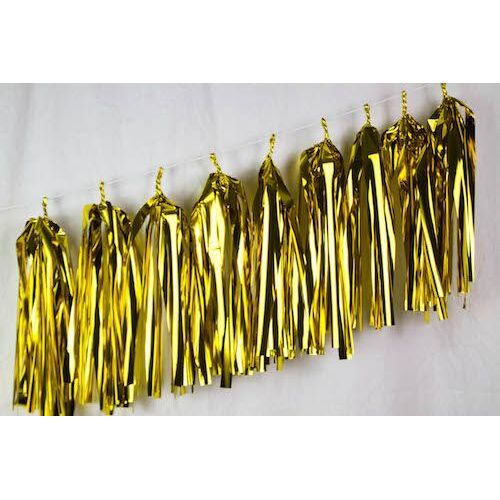 Tassels Metallic True Gold 35cm Pre-Cut #1237005 - Pack of 9