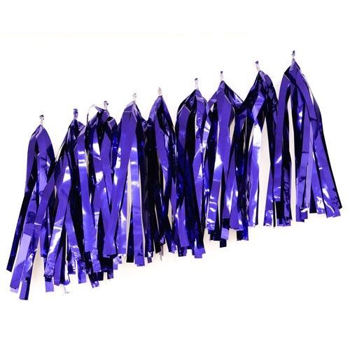 Tassels Metallic Purple 35cm Pre-Cut #1237019 - Pack of 9