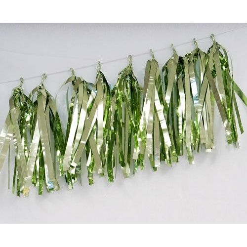 Tassels Metallic Mint 35cm Pre-Cut #1237022 - Pack of 9 TEMPORARILY UNAVAILABLE