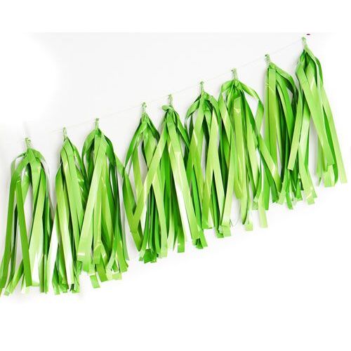 Tassels Metallic Lime Green 35cm Pre-Cut #1237028 - Pack of 9