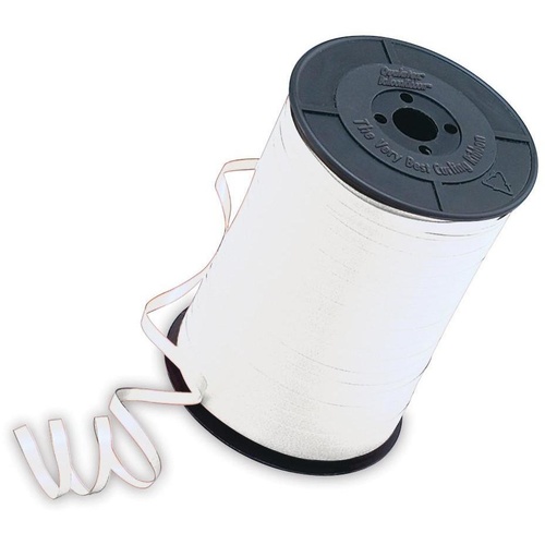 Balloon Ribbon 3/16 455m White #1241134 - Each 