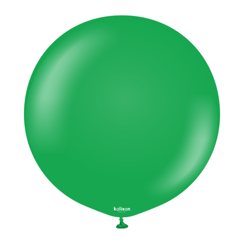 60cm Standard Green Kalisan Plain Latex Balloons #12423166 - Pack of 2