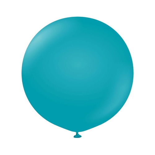 60cm Standard Turquoise Kalisan Plain Latex Balloons #12423186 - Pack of 2