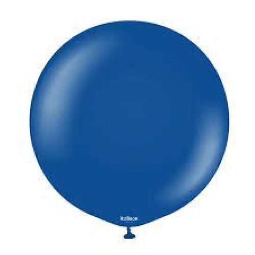60cm Standard Dark Blue Kalisan Plain Latex Balloons #12423196 - Pack of 2 