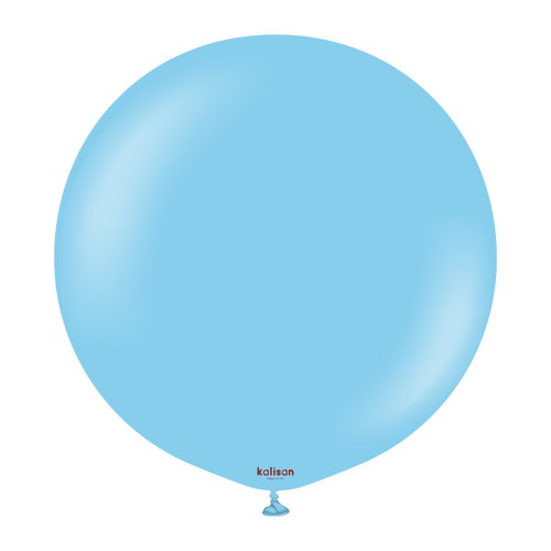 60cm Standard Baby Blue Kalisan Plain Latex Balloons #12423286 - Pack of 2