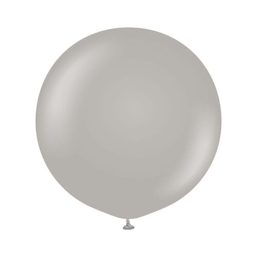 60cm Standard Grey Kalisan Plain Latex Balloons #12423356 - Pack of 2