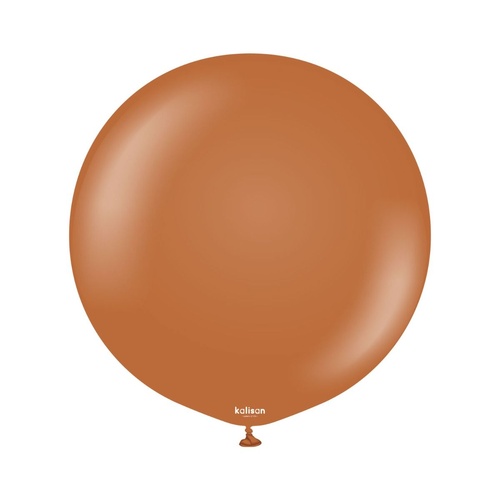 60cm Standard Caramel Brown Kalisan Plain Latex Balloons #12423466 - Pack of 2