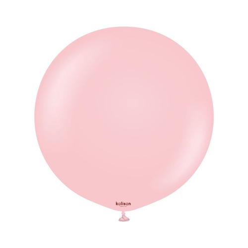 60cm Macaron Pink Kalisan Plain Latex Balloons #12430026 - Pack of 2