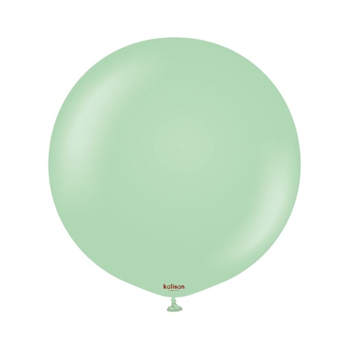 60cm Macaron Green Kalisan Plain Latex Balloons #12430046 - Pack of 2