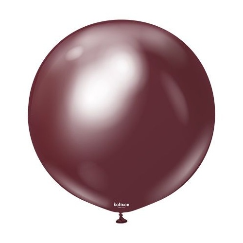 60cm Mirror Burgundy Kalisan Plain Latex Balloons #12450166 - Pack of 2