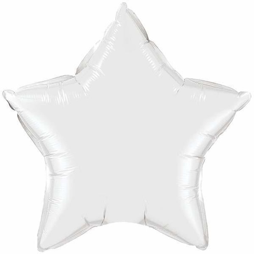 50cm Star White Plain Foil #12643 - Each (Unpkgd.) 
