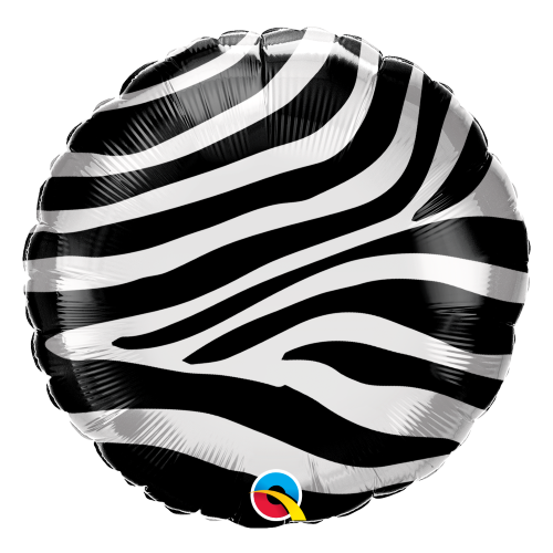 45cm Animal Zebra Stripes Pattern Foil Balloon #13354 - Each (Pkgd.) 