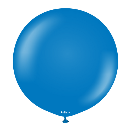 90cm Standard Blue Kalisan Plain Latex Balloons #13623146 - Pack of 2