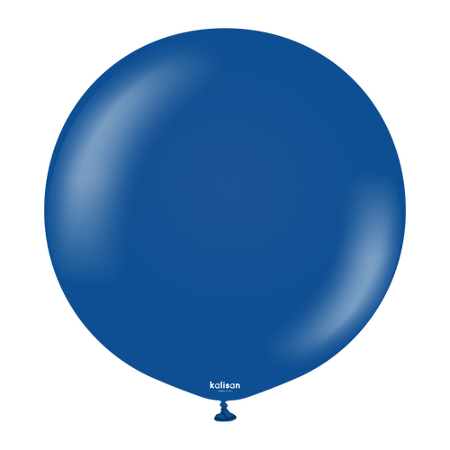 90cm Standard Dark Blue Kalisan Plain Latex Balloons #13623196 - Pack of 2