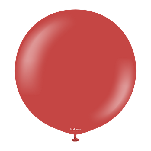 90cm Standard Deep Red Kalisan Plain Latex Balloons #13623526 - Pack of 2