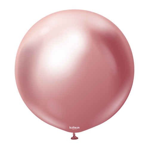 90cm Mirror Pink Kalisan Plain Latex Balloons #13650036 - Pack of 2
