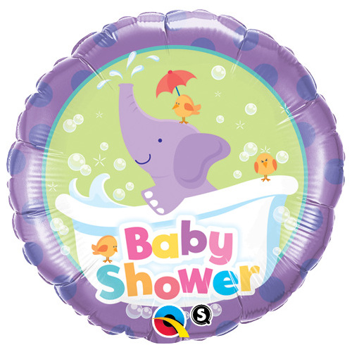 45cm Round Foil Baby Shower Elephant #13912 - Each (Pkgd.)
