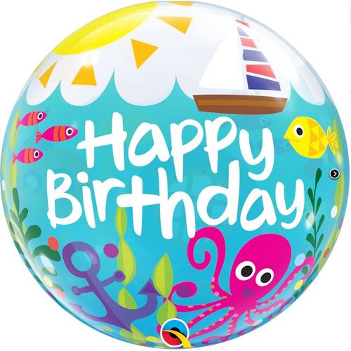 56cm Single Bubble Birthday Maritime Fun #15731 - Each (Pkgd.)