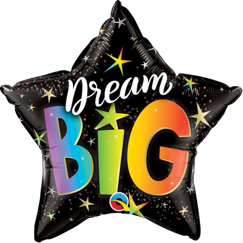 50cm Star Foil Dream Big Rainbow Stars #17431 - Each (Pkgd.)