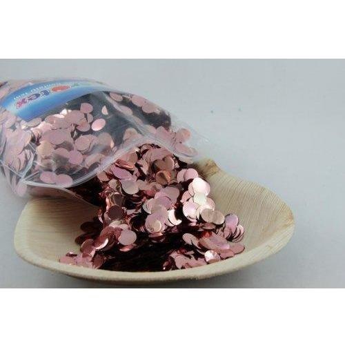 Confetti 1cm Metallic Rose Gold 250 grams #204604 - Resealable Bag 
