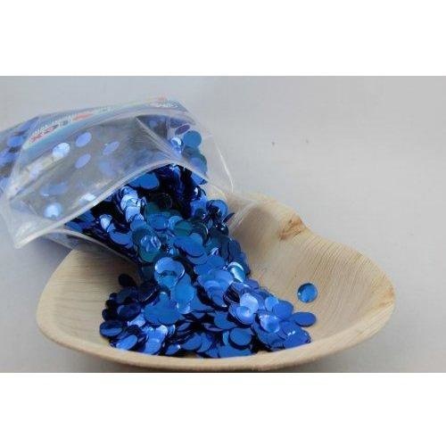 Confetti 1cm Metallic Blue 250 grams #204607 - Resealable Bag  