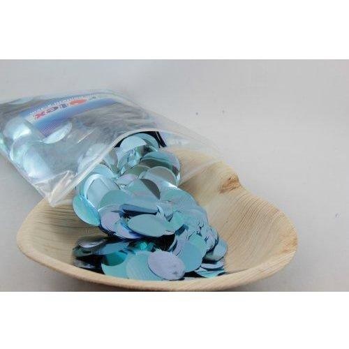 Confetti 2.3cm Metallic Light Blue 250 grams #204628 - Resealable Bag 