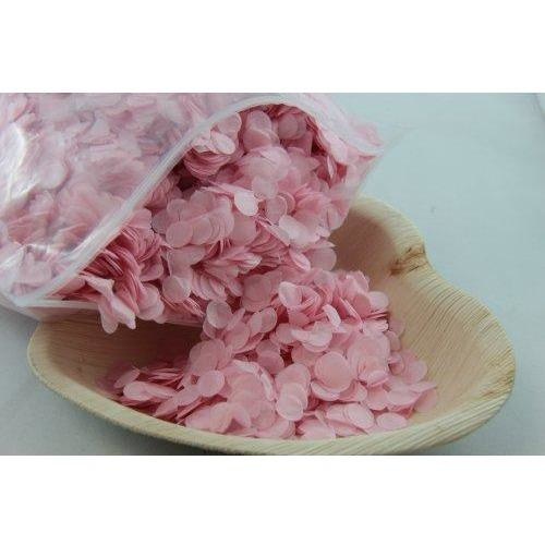 Confetti 1cm Tissue Light Pink 250 grams #204654 - Resealable Bag 